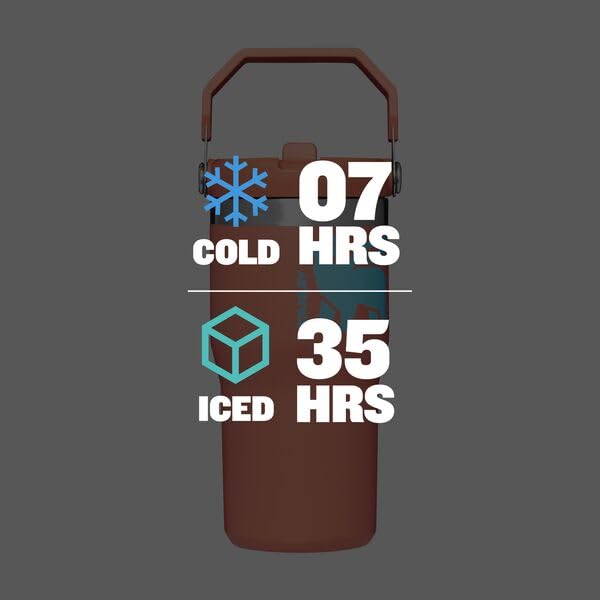 Stanley Classic IceFlow Flip Straw Tumbler for Kids (8 or Above), 20oz, Stan the Bear Stainless Steel , with Double-Wall Vacuum Insulation, 1 Count STANLEY