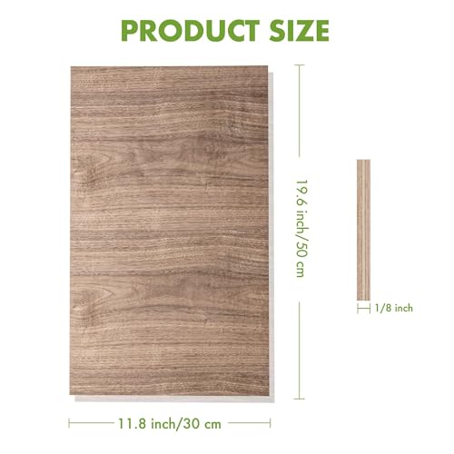 ROBOTIME 6Pcs 3mm Walnut Plywood, 1/8 Plywood Crafting Wood Sheets for Laser Cutting & Engraving, Thin Walnut Boards for Wood Project, 12"x20" ROBOTIME