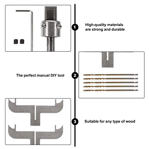 EXCEART 1 Set Bracelet Drill Bit Set Wooden Bracelet Maker Milling Cutter Set High Steel Wood Bracelet Ring Bangle Blades Woodworking Tool Kit for EXCEART