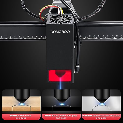 Comgrow Z1 Pro 20W Output Laser Engraver for Wood and Metal with Air Assist,Laser Cutter and Engraver Machine 25000mm/Min Engraving Speed and App Comgrow