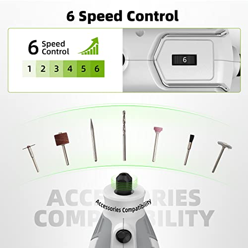 Rotary Tool Kit, 200W 1.8 AMP Huepar Tools with Flex Shaft 239pcs Accessories include MultiPro Keyless Chuck, 6 Variable Speed 10000-40000RPM Huepar Tools