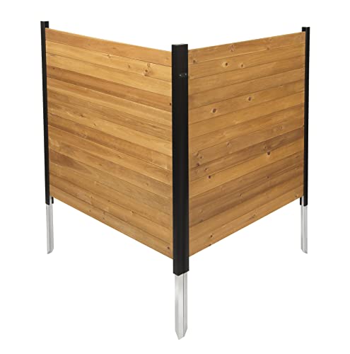 Enclo Privacy Screens EC18008 Richmond Wood Outdoor Privacy Fence Screen No-Dig Kit 38" W x 42" H, Cedar (2 Panels) Enclo Privacy Screens