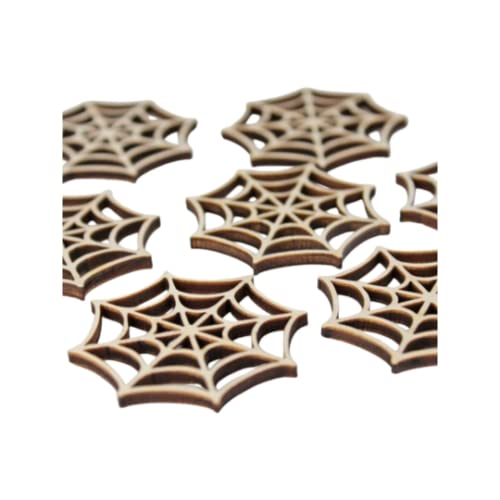 ALL SIZES BULK (12pc or 24pc) Unfinished Wood Wooden Laser Cutout Halloween Spider Web Dangle Earring Jewelry Blanks Shape Charms Crafts Made in Texan Wood Crafts