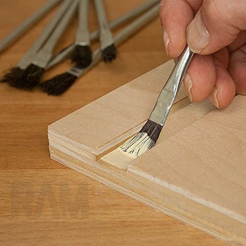 Acid Brushes - 36 Count 3/8 Inch Horsehair Acid Flux Brushes, Disposable Glue Brushes for Woodworking, Epoxy Brushes for Resin, Great for Crafting, RamPro