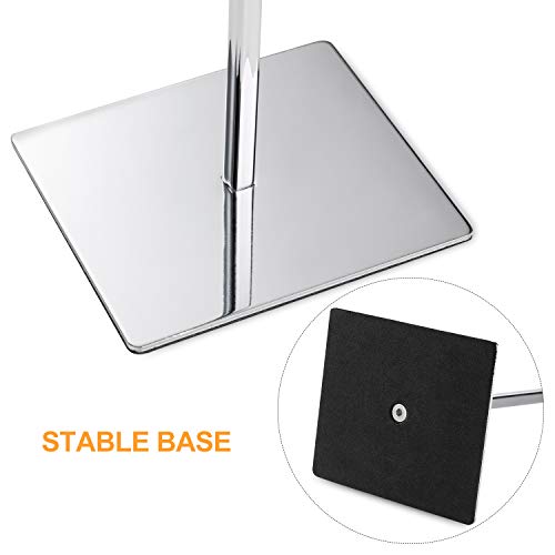 Polmart Countertop Jewelry/Scarf/Handbag T-Bar Display Stand with Adjustable Height - Silver (1 - Pack) Polmart