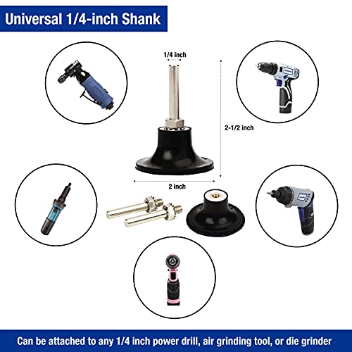WORKPRO 101-pieces Sanding Discs Set, 2 inch Discs with 1/4 inch Holder, Surface Conditioning Disc for Die Grinder Surface Prep Strip Grind Polish WORKPRO