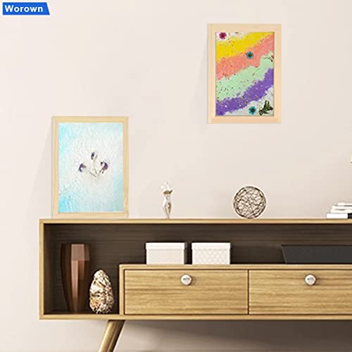 Worown 4 Sizes (A4, A5, A6 & A7) 2 in 1 Wooden Paper Making Screen, Mould and Deckle, Wooden Paper Making Frame for DIY Paper Crafts Worown