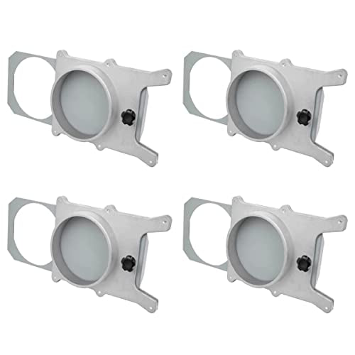 POWERTEC 70135-P4 4-Inch Aluminum Blast Gate for Dust Collector, Dust Collection Fittings, 4 PK POWERTEC