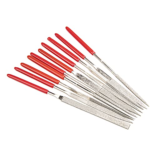 10Pcs Yootones Guitar Files Kit, Guitar Fret Nut Saddle Slot Pickguard Grinding File Group Set Luthier Repair Tool Compatible with Guitar Violin Yootones