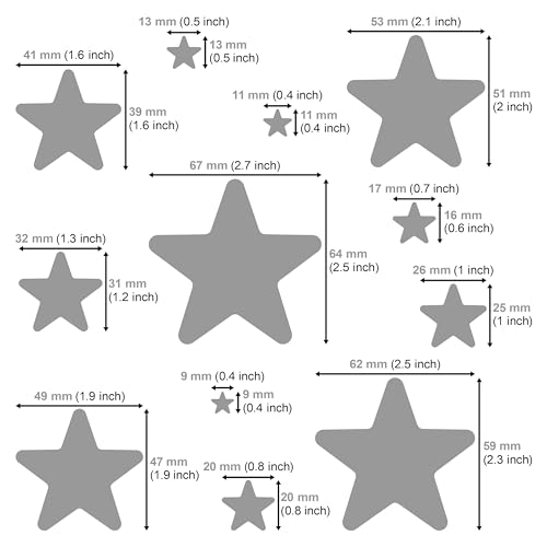 Aleks Melnyk #206 Metal Stencil for Jewelry, Shape Earring Star Cutouts Stencil, Lapidary Template for Cabochons, Jewelry Making Templates, - WoodArtSupply