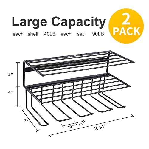 YueTong Power Tool Organizer for Tool Storage,Drill Holer Wall Mount,Storage Rack for Garage Organization, Wall Organizer with Shelf,Heavy Duty for YueTong
