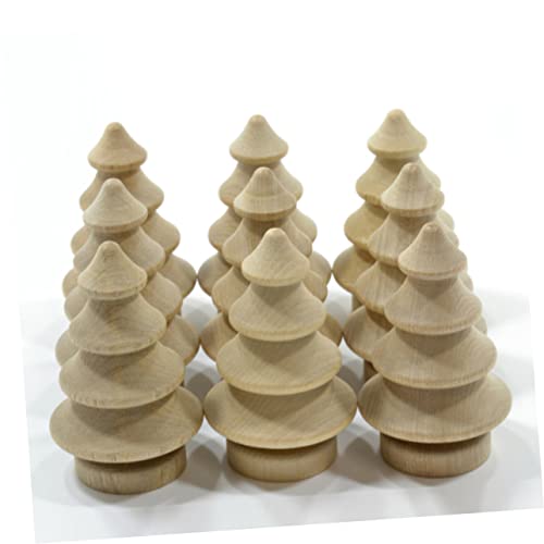 NOLITOY 20pcs Miniature Wood Trees Wooden Peg Figures Blank Peg People Christmas Craft Supplies Unfinished Wood Snowman Unfinished Peg Dolls NOLITOY