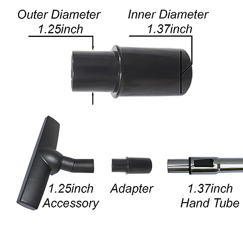 For Carpet & Hard Floors Vacuum Brush Attachment with Horse Hair Bristles and Wheels Using On Any Surface without Scratches - Hardwood Floor GHAMADE