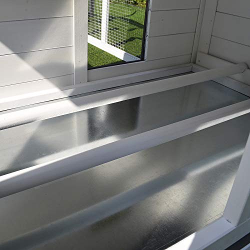 PawHut 65" Chicken Coop Wooden with Detachable Run, Outdoor Chicken House Poultry Cage Hen with Nesting Box, Removable Tray, Roosting Bars, Ramp, for PawHut