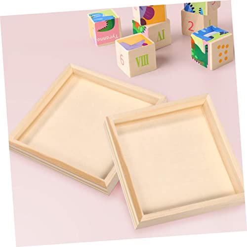 Unomor 8 Pcs Toys Puzzle Wooden Trays Unfinished Wood Serving Unfinished Wood Tray Unfinished Wooden Tray Toy Holder Wood Serving Tray Sundries Unomor