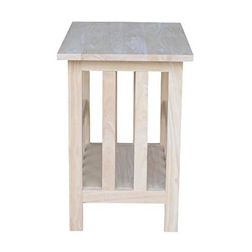 International Concepts Mission Magazine End Table, Unfinished IC International Concepts