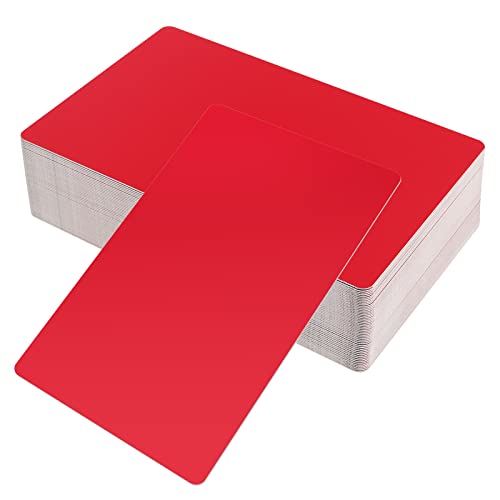 PINGEUI 100 Pcs Metal Business Cards Blanks, 0.45mm Thick Sublimation Aluminium Alloy Business Cards, Double-Side Printable Name Card for Customer, PINGEUI