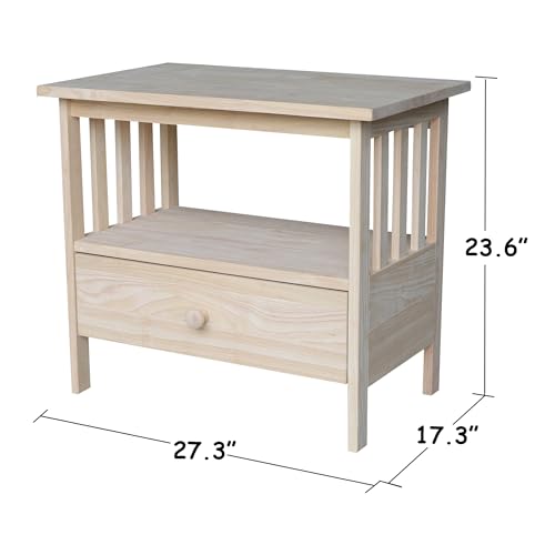 International Concepts Mission TV Stand, Unfinished IC International Concepts