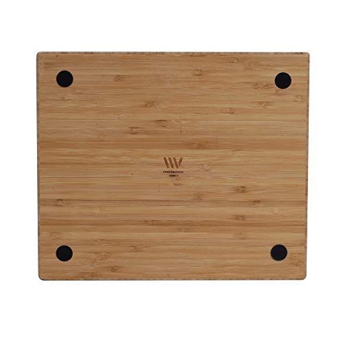 MobileVision Bamboo Multi-Purpose Caddy with Handle, 3 Sections, Sturdy Durable Carrier for Cleaning Supplies, Spray Bottles, Towels, Sponges and MobileVision