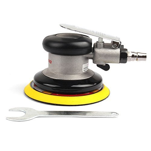 5-Inch Heavy Duty Air Dual Action Random Orbital Sander, Low Vibration Pneumatic Da Sanders SI FANG