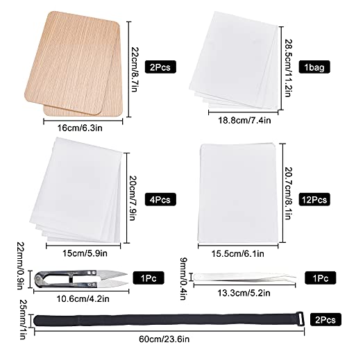 GORGECRAFT Flower Press Book Leaf Plant Press Kits 6.3x8.7 Inch Wooden Art Kit Including Instructions for Making Specimen DIY Art Handicrafts GORGECRAFT