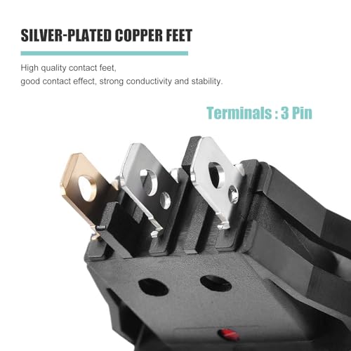 RuoFeng Red Light Boat Rocker Switch Mini On Off Switch 3 Pin 2 Position Illuminated Toggle Switch for Car Boat Popcorn Machine Bench Grinder RuoFeng