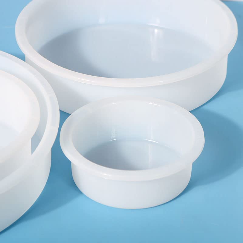 4 Deep Circle Silicone Molds for Resin, Round Silicone Molds for Resin 3" x 2" in, 5" x 2" in, 7" x 2" in, 9" x 2" in Deep Round Molds Deep Epoxy Charmewooden