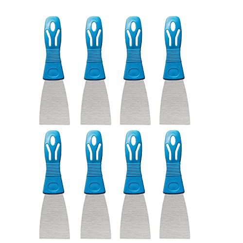 Putty Knife Scrapers, Spackle Knife, Metal Scraper Tool for Drywall Finishing, Plaster Scraping, Decals, and Wallpaper (8 Pack, 2” LifHap
