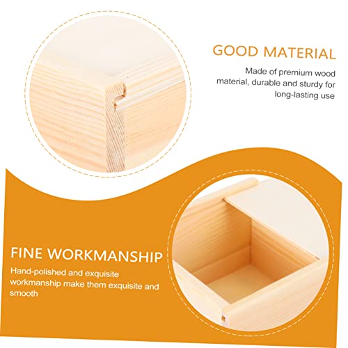 Abaodam 8 Pcs Wooden Storage Box Jewelry Container Square Containers with Lids Unfinished Ear Ring Holder Storage Bins with Lid Jewelry Storage Cases Abaodam