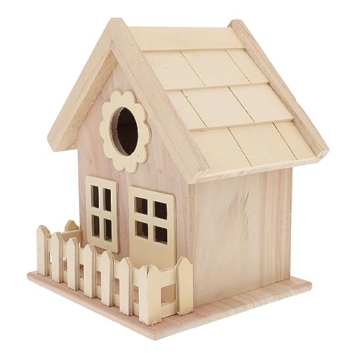 DIY Wood Birdhouse Kit Craft Bird Houses to Paint Wood Bird House for Kids Birdhouse Bulk Mini Birdhouse Small Birdhouse Unfinished Birds Hut Bed BESPORTBLE