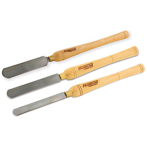Hurricane Turning Tools, HSS, 3 Piece Round Nose Scraper Set (3/4", 1" and 1 1/2"), Standard Series Woodturning Tools Hurricane Turning Tools