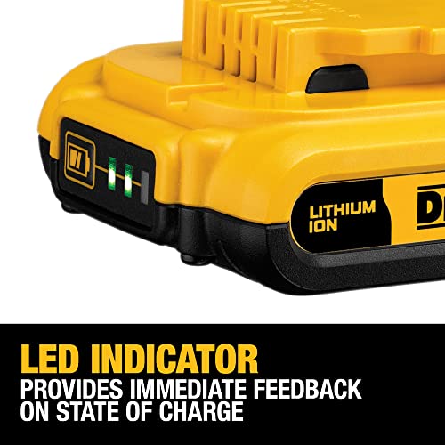 DEWALT 20V MAX Battery Pack with Charger, 3 Ah, Extra Long Run Time (DCB230C) DEWALT