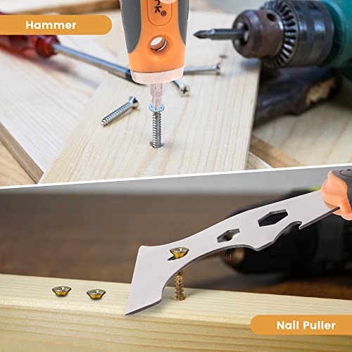 MulWark 16-in-1 Painter's Tool,3” Putty knife Drywall Paint Scraper,Multi-Painter's Stainless Steel Tool,Spealloy Paint Scraper, Taping knife,Hammer MULWARK