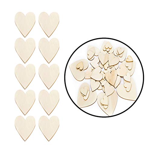 Healifty 25PCS Unfinished Wood Craft Wedding Wood Confetti Natural Wood Slice Wood Slice Craft DIY Wood Ornament Unfinished Wood Cutout DIY Calendar Healifty