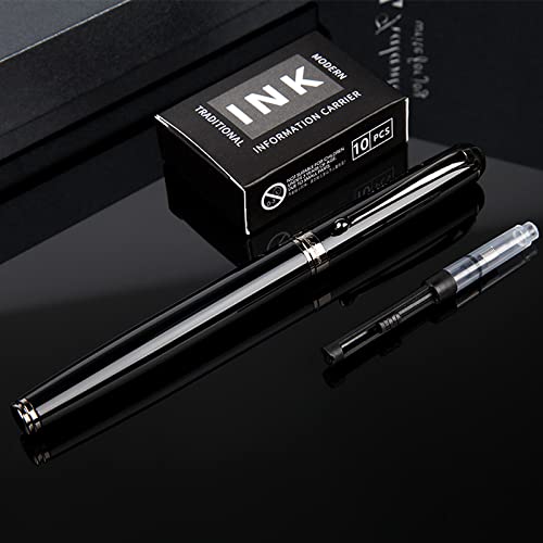 Zalantan Fountain Pen-Smooth Writing Metal Water Pen with Gift Case Fine Nib Consistent Ink Flow Luxury Pen for Nice Pens Enthusiasts Includes 10 Zalantan