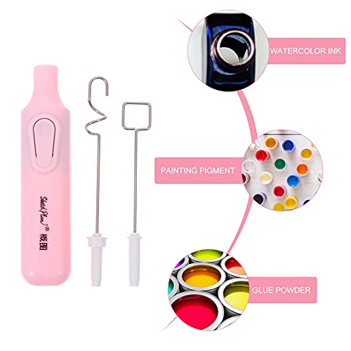 EXCEART 1 Set Electric Pigment Stirrer Mixer Pigment Art Gouache Electric Mixer Scraper Color Blending Mixing Tool for Art Gouache Painting Drawing EXCEART