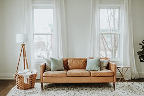 Maricome Unfinished Furniture Legs 8 inches Set of 4 Replacement Legs for Sofa Couch Cabinet Chair Solid Round Turned Screw in Maricome