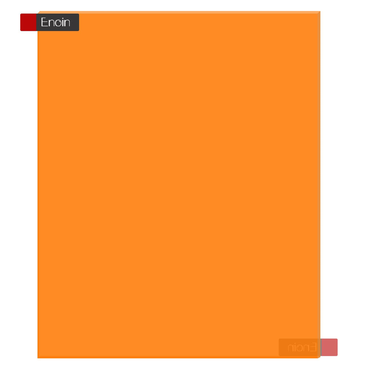 Enoin 1 Pack 12x16 Inches Orange Translucent Acrylic/Plexiglass Sheet 0.118'' 1/8 Thick, Plastic Sheet Colored Board Panel for Glass, DIY, Painting, Enoin