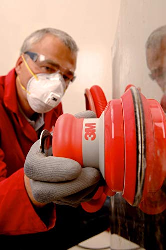 3M Random Orbital Sander – Pneumatic Palm Sander – 6” x 3/16” Diam. Orbit – Stikit Disc Pad – For Wood, Composites, Metal – Original Series Cubitron