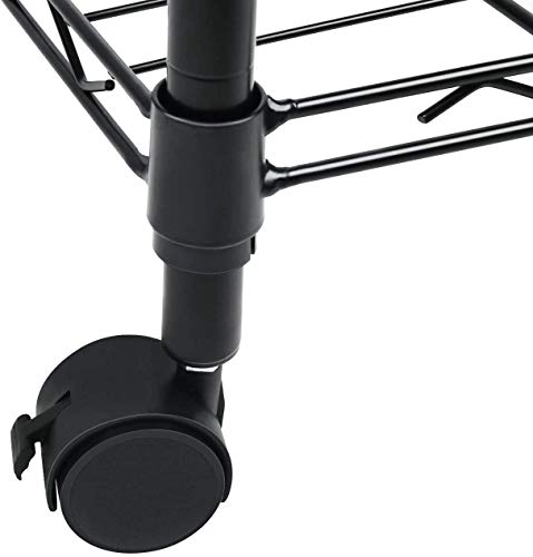 YSSOA Heavy Duty 5-Shelf Shelving Unit, 29.92" D x 13.98" W x 62.99" H, 5 Tier, Black, 1 Pack YSSOA