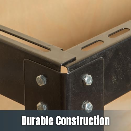 POWERTEC UT1002 Universal Tool Stand w/ MDF Split Top Expands to 20"x25" & Storage Shelf, 32" Working Height Tool Table for Benchtop Planers, Band POWERTEC