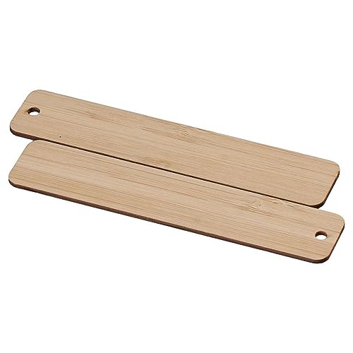 Uniquer 20Pcs 4.72Inch Blank Bamboo Bookmark Engraving Bamboo Blanks Bookmarks Unfinished Wood Hanging Tags Uniquer