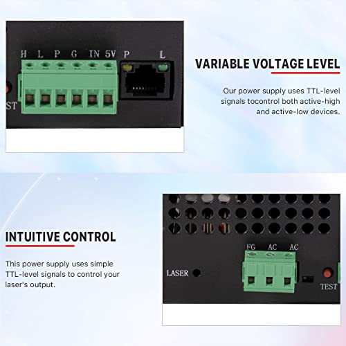 Cloudray 100 Watt Laser Power Supply 110V for 80-100W Laser Tube Laser Engraver Cutter M100(MYJG100 Upgrade) Cloudray