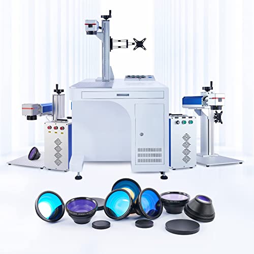 OMTech F Theta Lens for Fiber Laser Engravers, 150x150mm Replacement Optical Scanning Lens for 1064nm Fiber Cutter Marking Engraving Machines, Laser OMTech