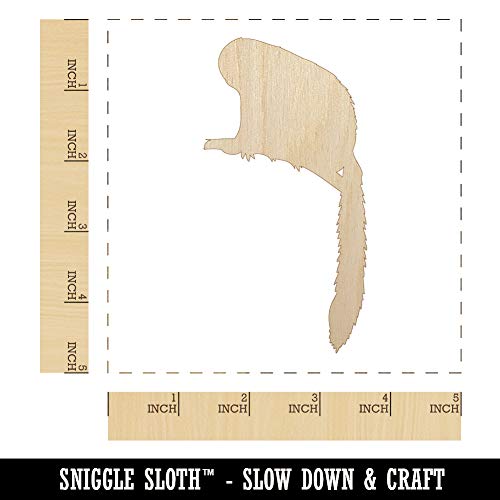 Squirrel Monkey Solid Unfinished Wood Shape Piece Cutout for DIY Craft Projects - 1/4 Inch Thick - 4.70 Inch Size Sniggle Sloth