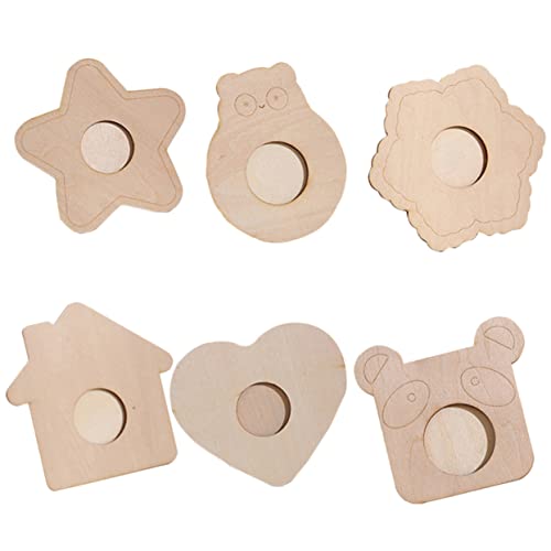 DECHOUS 30 Pcs Wooden Blank Photo Frame Star Picture Frame Diy Blank Wooden Frame Painting Craft Kit Blank Wood Picture Frame Unfinished Picture DECHOUS