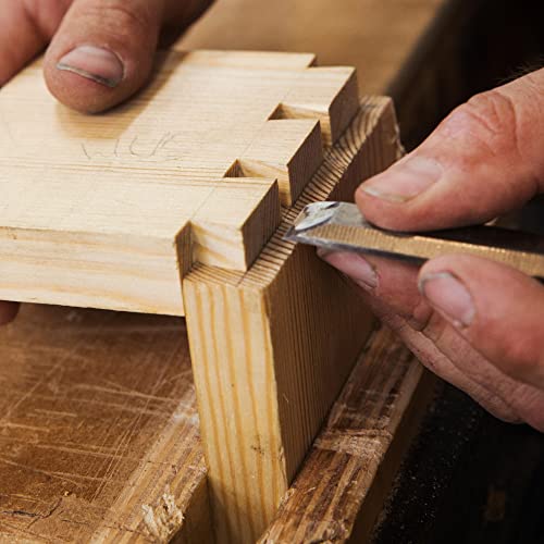 Schaaf Tools 4-Piece Wood Chisel Set | Finely Crafted Wood Chisels for Woodworking | Durable Cr-V Steel Bevel Edged Blade, Tempered to 60HRc | Tool Schaaf Wood Carving Tools