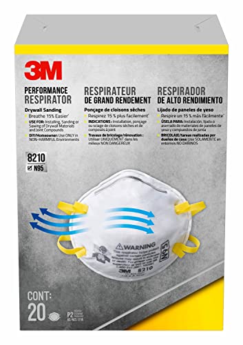 3M Drywall Sanding Respirator, N95, 20-Pack 3M