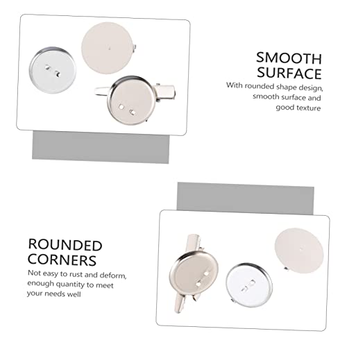 VILLCASE 45pcs Badge Corsage Material Brooch Lapel Pin Backs Boutonniere Pin Unfinished Badge Kit Accessories Broch Round Badge Simple Badge VILLCASE