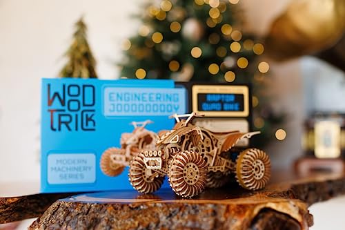 Wood Trick Quad Bike 3D Wooden Puzzles for Adults and Kids to Build - Rides up to 30 ft - Wooden Model Car Kits to Build for Adults - Model Kits for Wood Trick